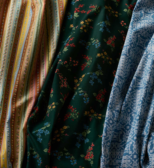 Amelia Cotton Fabric - Evergreen