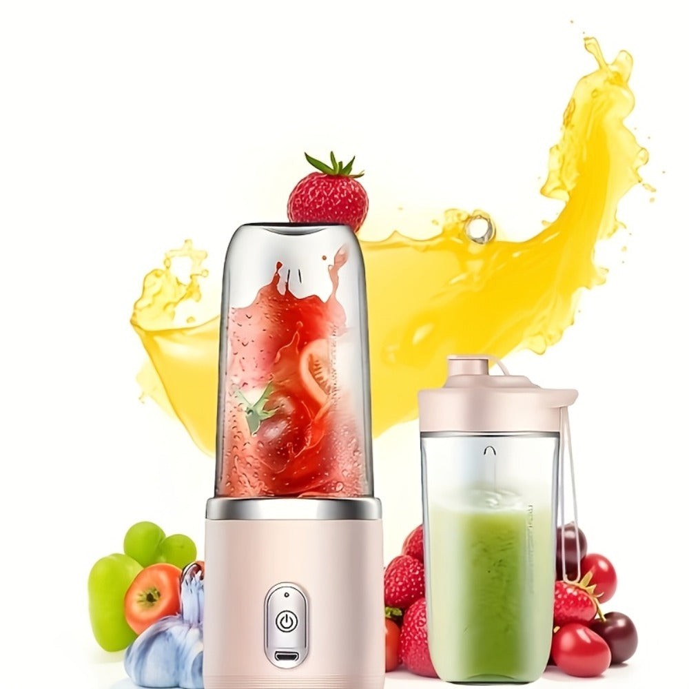 Portable Blender Personal Smoothie Blender USB Rechargeable 6-Blade 13.5oz Travel Cup Mini Blender for Shakes Fruit Juice ¨C Kitchen Home Gym Travel Use