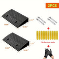 Curb Ramp 2-Pack Portable Heavy Duty Plastic Threshold Ramp Set ¨C Lightweight, Non-Slip, for Low Floor Vehicles, Motorcycles, Wheelchairs, Driveway & Lane Loading ¨C Multiple Height Options (1.18¡± / 2.75¡±)