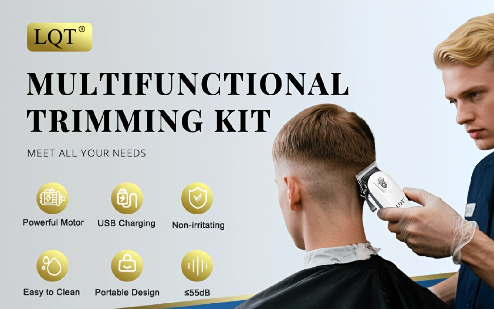 Electric Hair Clipper Set for Men - Professional Cordless Hair Trimmer Kit with Hairdressing Tools, Portable Shaver, Home Barber Set, Gift for Him