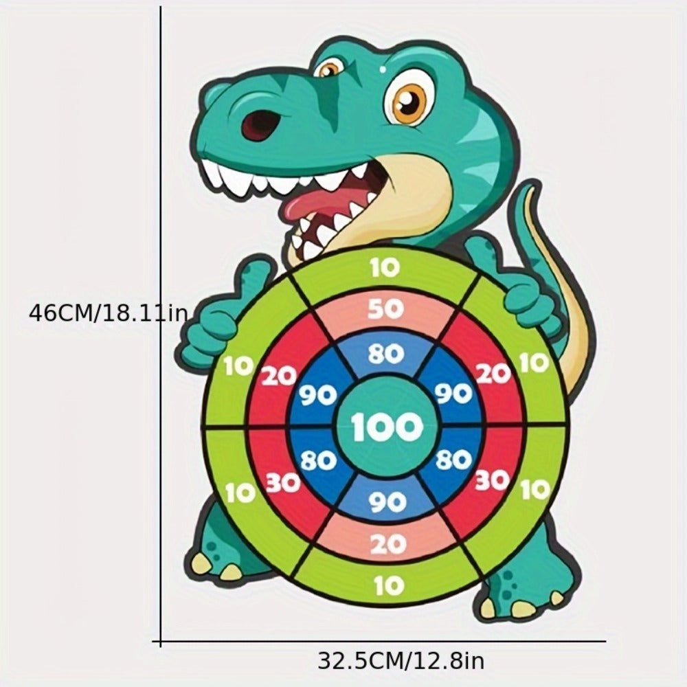 Dinosaur Sticky Target Ball Set with Blue Bow ¨C Multiple Game Modes, Party Favor for Kids, Safe & Durable Fun Toy Gift for Her & Him