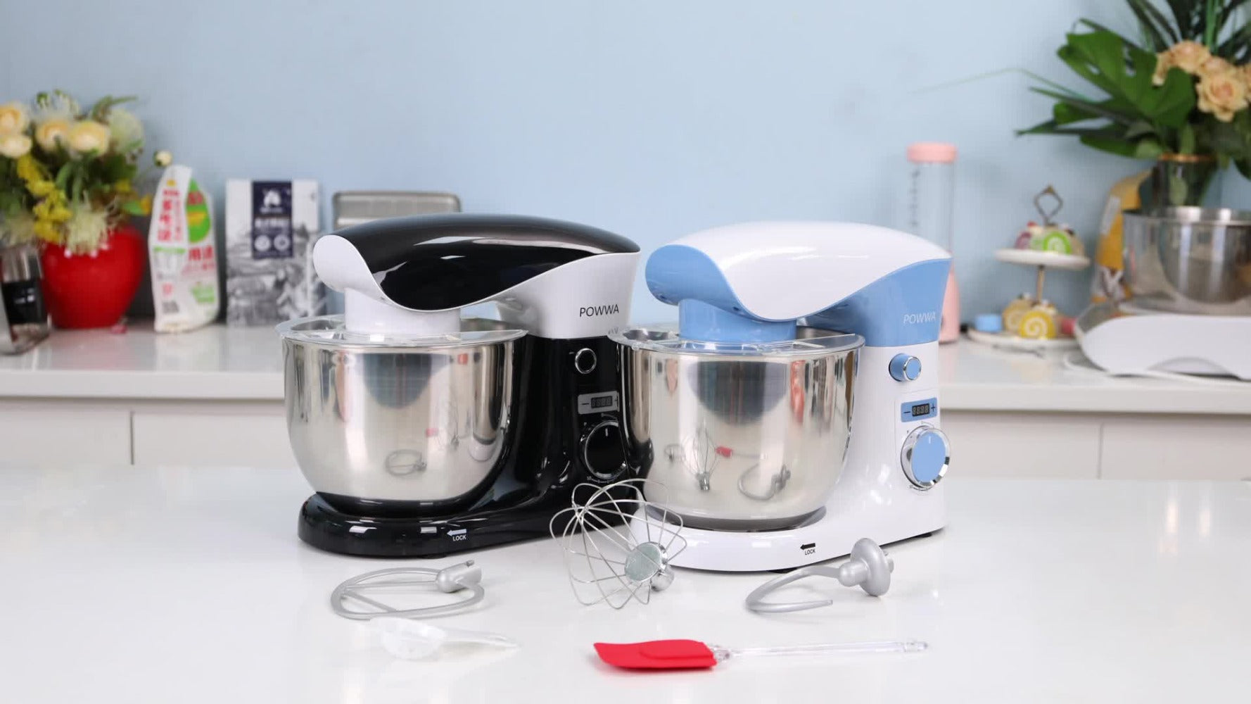 Stand Mixer 6.5 Qt Electric Kitchen Mixer 10-Speed Dough Mixer with Whisk Beater Dough Hook Dishwasher Safe Tilt-Head Food Mixer for Baking Bread Cake Cookie
