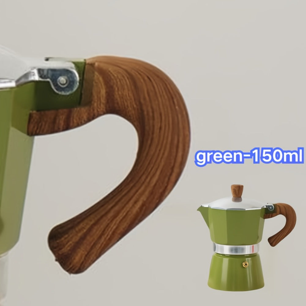 Moka Pot Stovetop Espresso Maker 150ml Classic Aluminum Italian Coffee Pot for Home Brewing Camping Cuban Cafe Style Easy to Use and Clean Multiple Colors Available