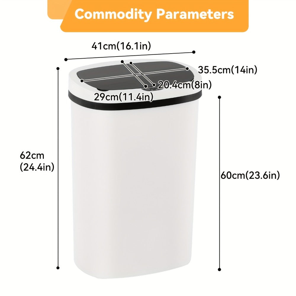 Touchless Motion Sensor Trash Can 13 Gallon 50L ¨C Automatic Kitchen Garbage Can for Home Office Bedroom Living Room