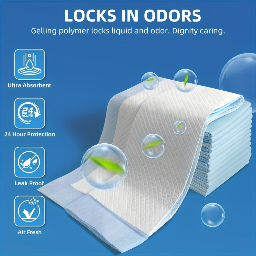 Disposable Underpads for Adults - XXL & XXXL Extra Large Incontinence Bed Pads - Heavy Duty Absorbent Leak-Proof Mattress Protector for Elderly Care - Adult Sheets Anti-Fouling Pet Training Mat 100 Pack