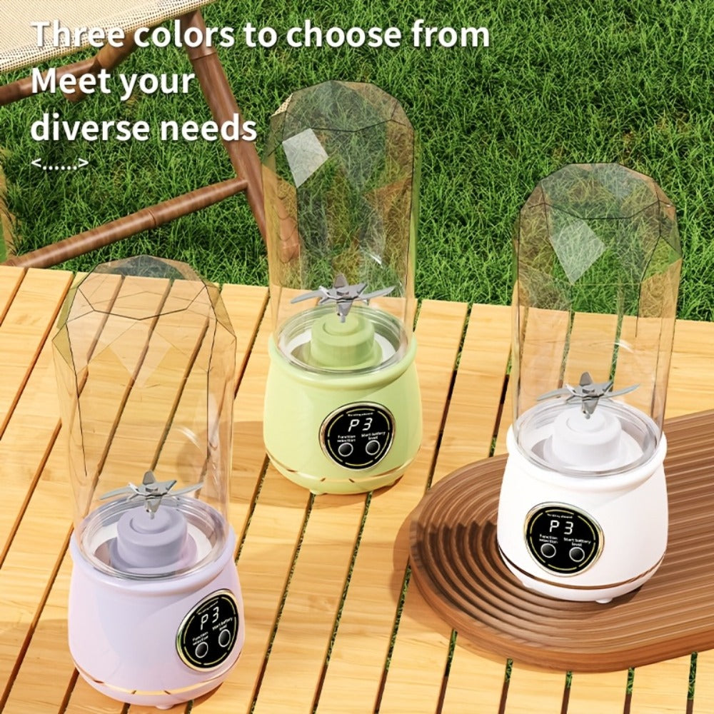 Portable Juicer USB Rechargeable with LED Display - Handheld Personal Blender for Smoothies, Juice & Ice Crush, Li-Ion Battery Powered Mini Juicer Cup for Home, Gym, Travel & Outdoor, Multiple Styles