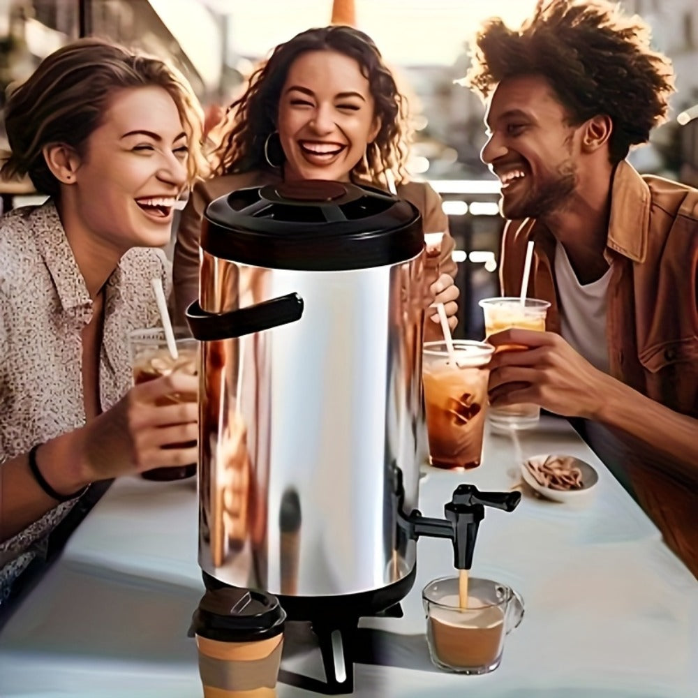 Insulated Beverage Dispenser Large Capacity - Hot & Cold Drink Server for Coffee Tea Juice, Ideal for Home Kitchen Party Catering Travel - 1.59 Gal & 2.11 Gal