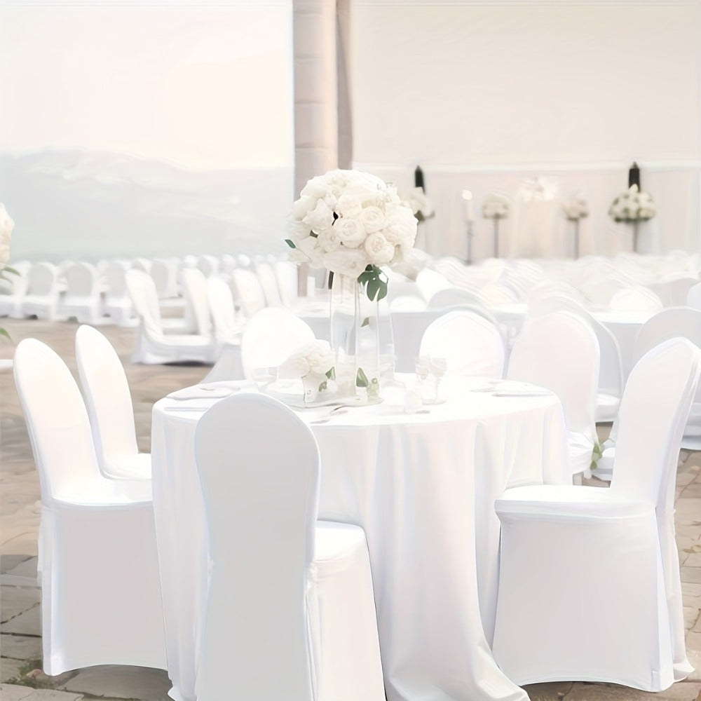 Spandex Chair Covers Bulk, Elastic Stretch Universal Fit Banquet Chair Protectors ¡ª Machine Washable Wedding Chair Covers for Weddings, Parties, Banquets & Events | Black & White | 30-150 Pack