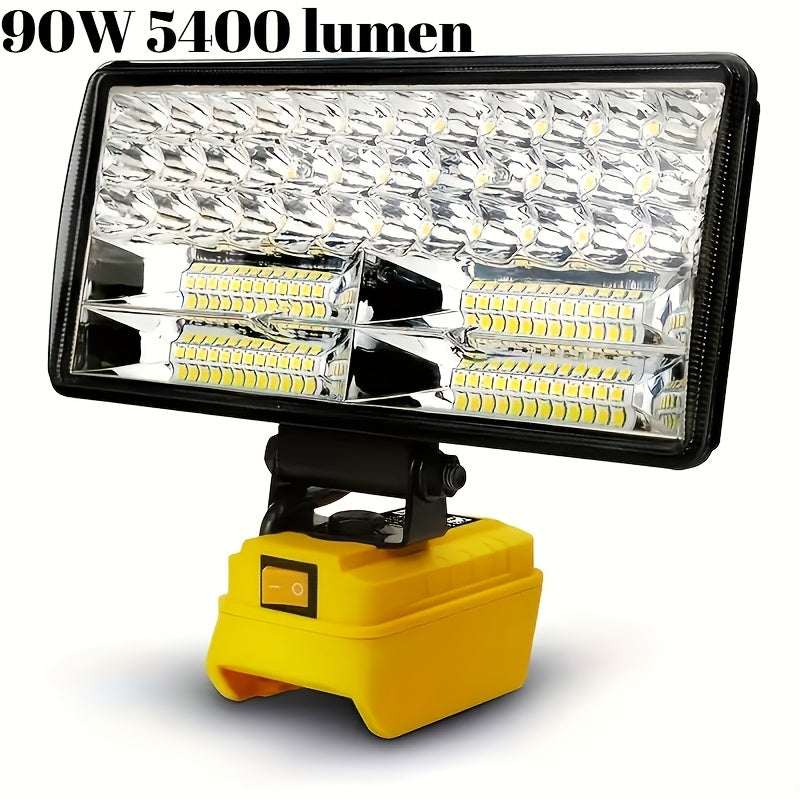 Cordless LED Work Light for DeWalt 20V Battery ¨C 30W/90W 1800/5400 Lumen LED Floodlight | Battery Powered Work Light for Automotive Repair, Construction Site & Emergency Lighting | Battery Not Included