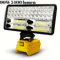 Cordless LED Work Light for DeWalt 20V Battery ¨C 30W/90W 1800/5400 Lumen LED Floodlight | Battery Powered Work Light for Automotive Repair, Construction Site & Emergency Lighting | Battery Not Included