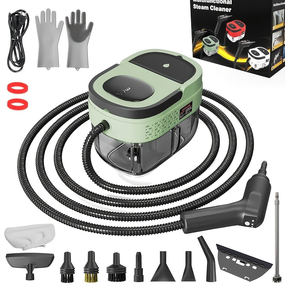 Handheld Steam Cleaner 1500W High Pressure 54.1oz Tank 3-Level Adjustable Portable Steamer for Home Car Furniture Tile Grout Bed Bugs Bathroom Kitchen Floor Upholstery