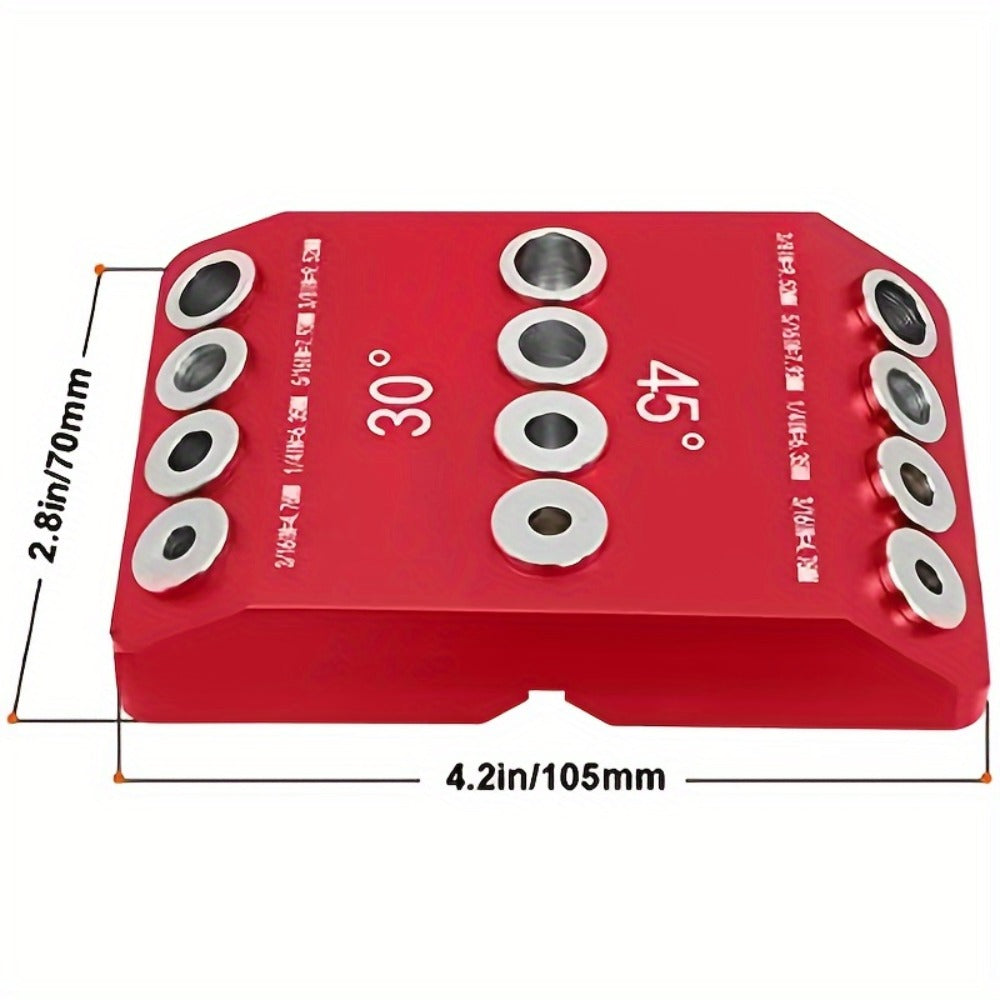 Metal Drill Guide Jig 30¡ã 45¡ã 90¡ã with Allen Wrench ¨C Precise Multi-Angle Drilling for Cable Railing, Lag Screw, Deck Post & Stair Handrail Installation