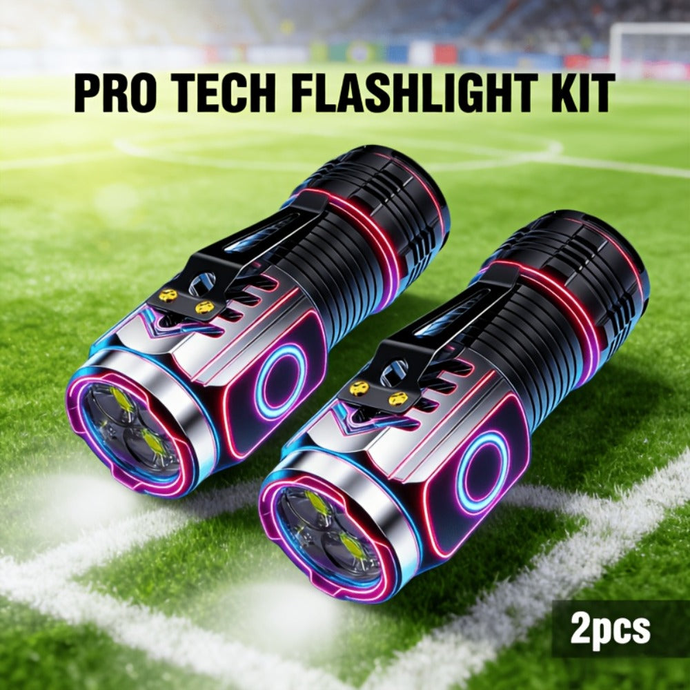 High-Intensity Flashlight 4pcs Set - Ultra Bright Rechargeable Zoomable Handheld Flashlight with Magnetic Base Adjustable Beam Multiple Modes Portable Work Light for Camping Fishing Outdoor Emergency