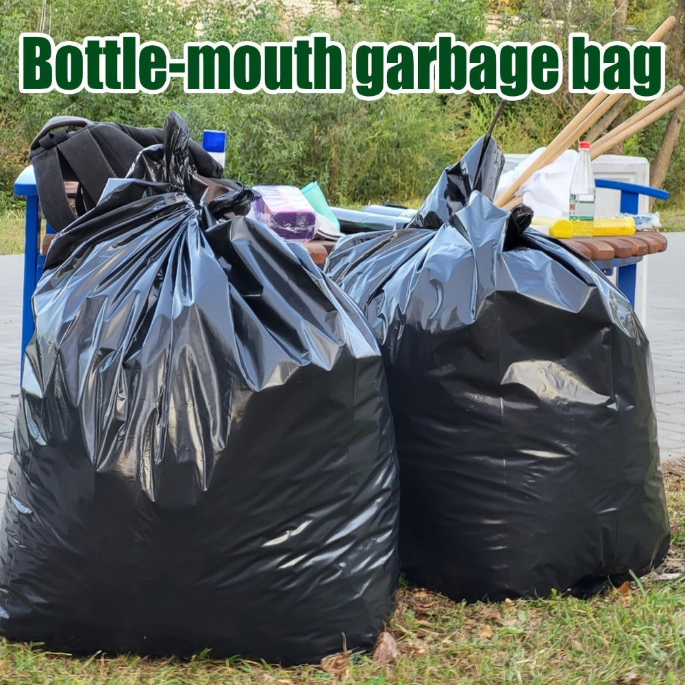 65 Gallon Large Black Garbage Bags Heavy Duty Super Strong Leak Proof Trash Bags for Kitchen Outdoor Garden Yard Waste Industrial Business 25 Pack 100 Pack