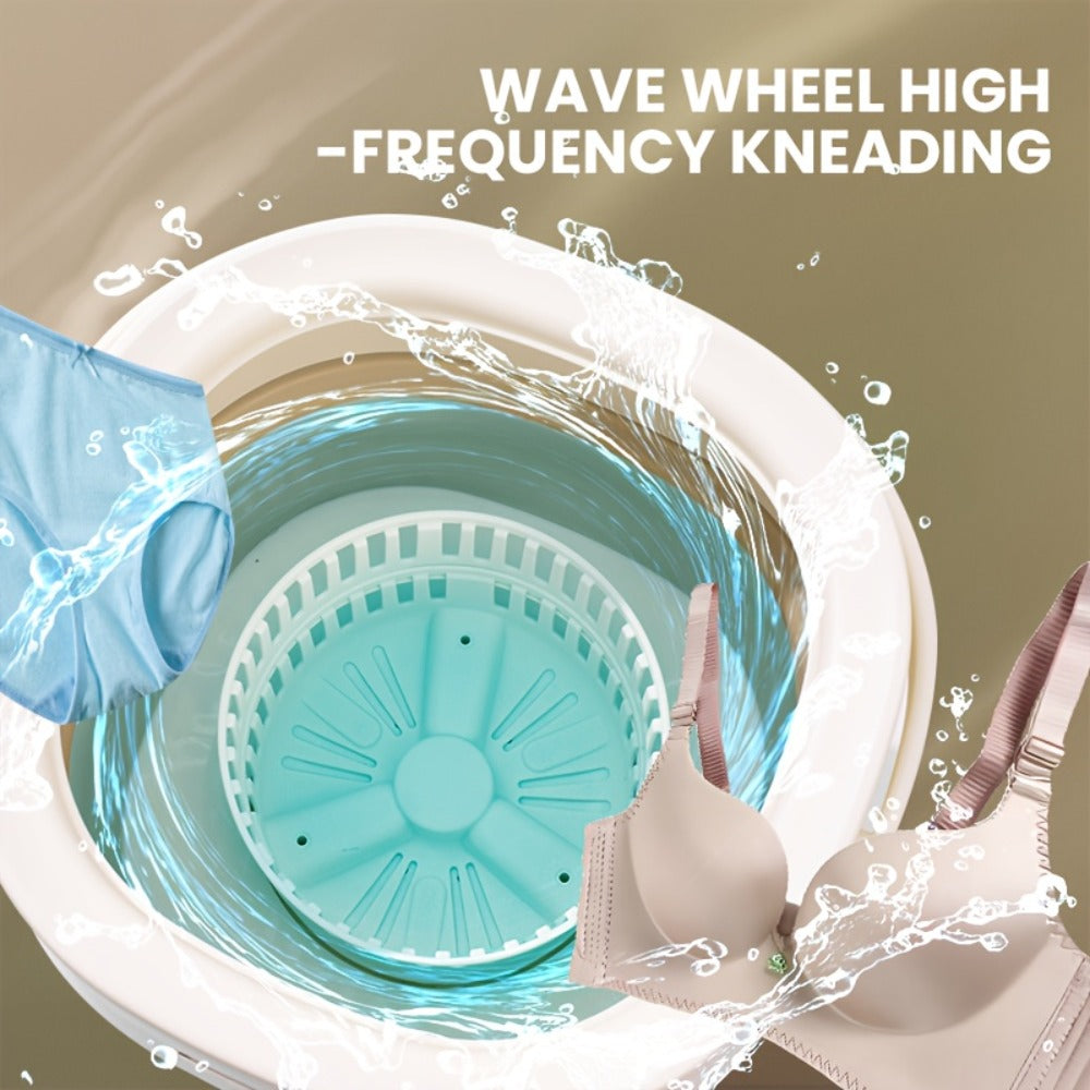 Portable Washing Machine Foldable Mini Washer Large Capacity for Underwear Socks Baby Clothes Apartment Dorm Travel Camping