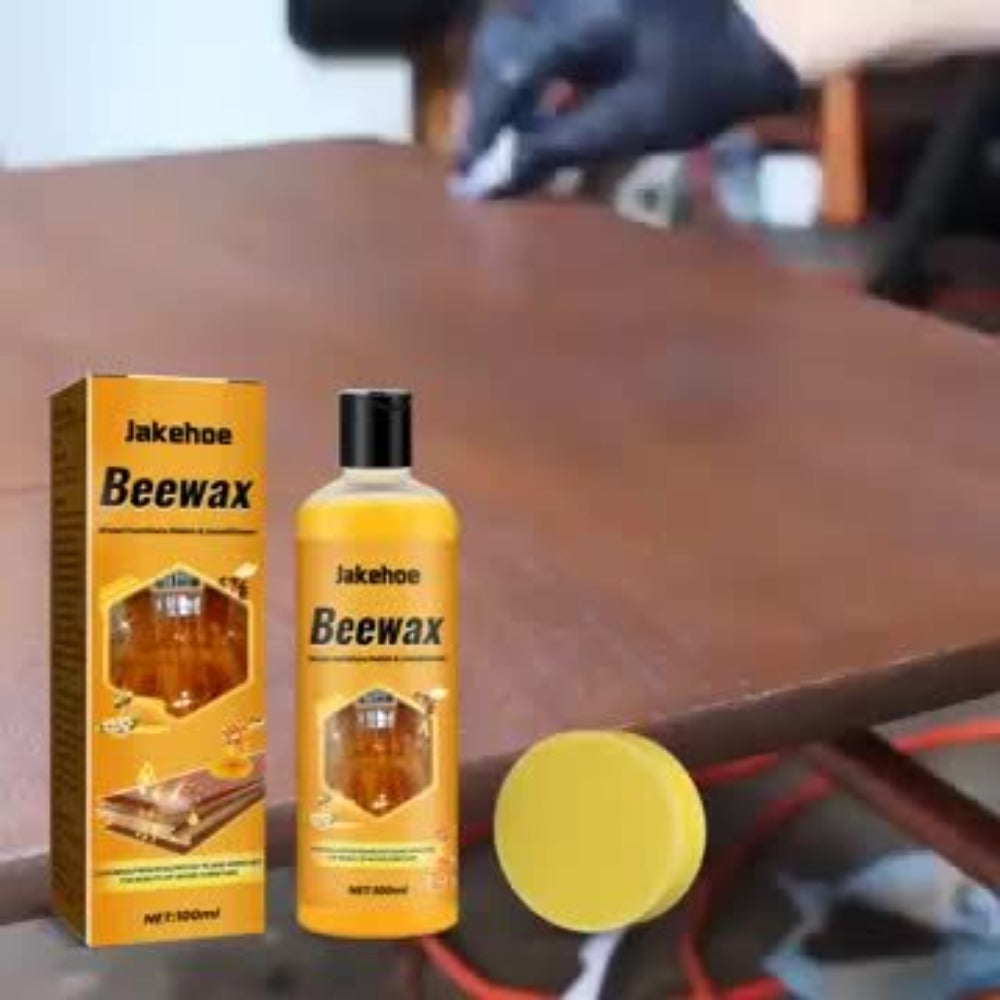 Beeswax Floor Cleaner & Polish - Natural Wood Floor Care Agent with Hydrogen Peroxide, Dust Prevention & Bright Polishing for Hardwood, Laminate & Tile Floors