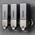 Wall Mounted Soap Dispenser Set 3-Pack No Drill 16.91oz Shampoo Shower Gel Conditioner Dispenser for Bathroom Kitchen