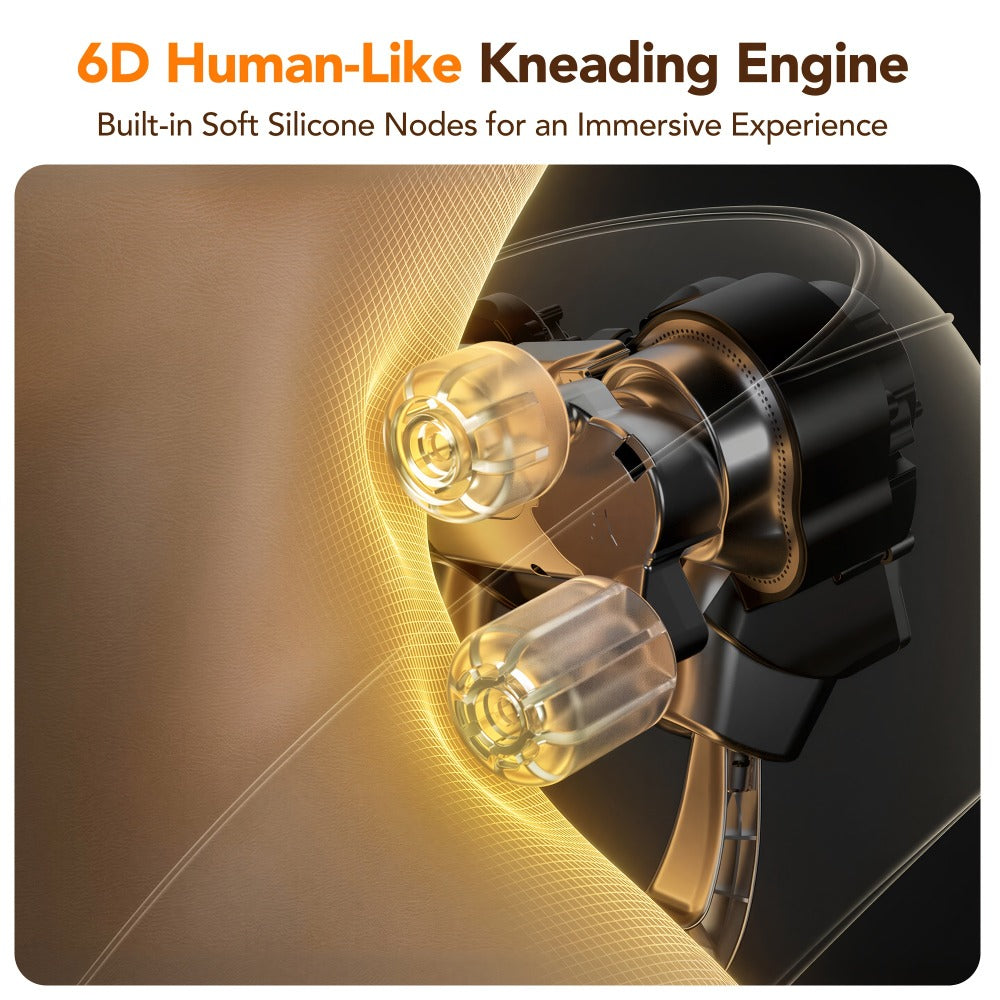 Wearable Neck & Shoulder Massager with Heat ¨C 6D Bionic Hand Kneading Trapezius Massager, 9 Modes 3 Intensities 40-45¡ãC Heat, Hands-Free Deep Tissue Massage for Home & Office, Gift for Women Men Mom