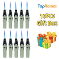 Torch Lighter Set Windproof Jet Flame with Safety Lock & Adjustable Flame - 10/15pcs Long Igniter for Candles, Grill, BBQ & Fireworks | Gift Box | 5 Colors