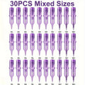 Disposable Tattoo Needles Mixed Size Sterilized RL RS M1 0.35mm ¨C Safety Tattoo Needle Set for Tattoo Artists and Beginners, Body Art Supplies 30 40 100 Piece Bulk Pack