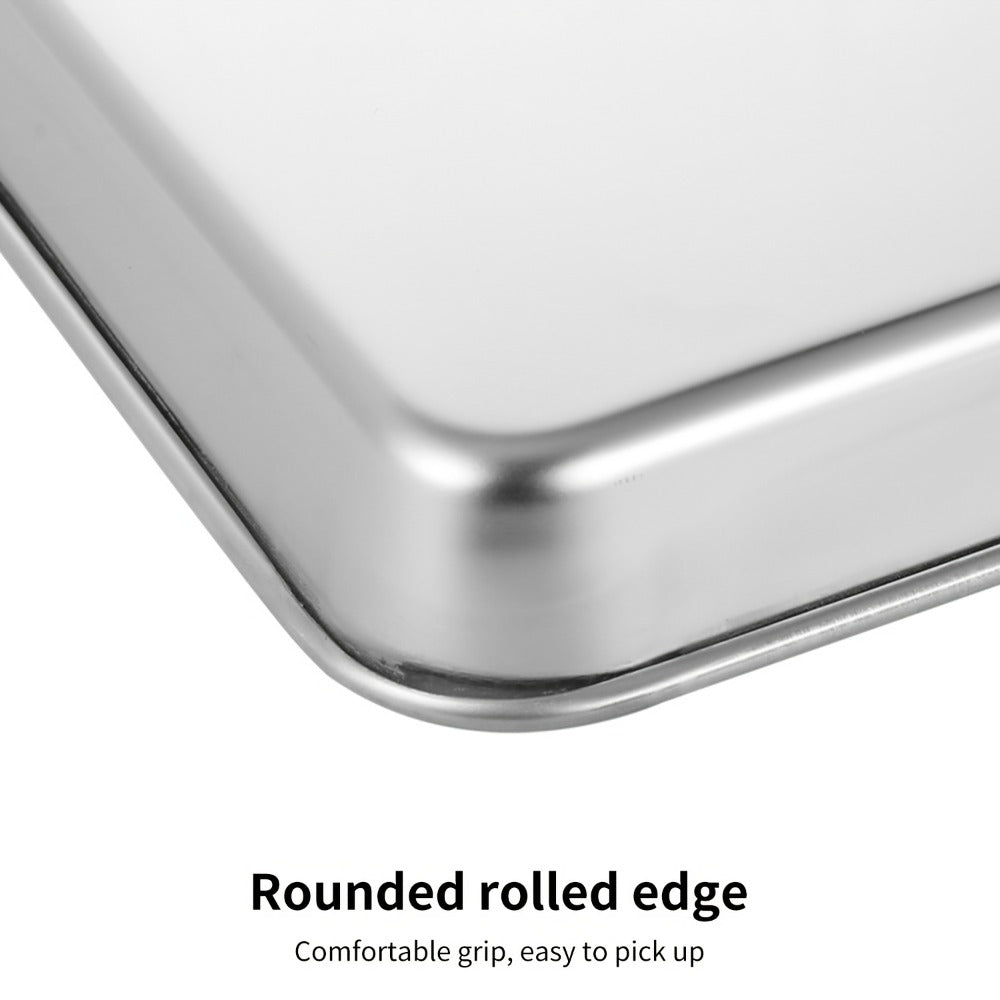 Baking Sheet and Rack Set Stainless Steel Half Sheet Pan with Cooling Rack Heavy Duty Rust Free Dishwasher Safe for Cookie Baking Roasting Grilling 2 3 4 Pan Options