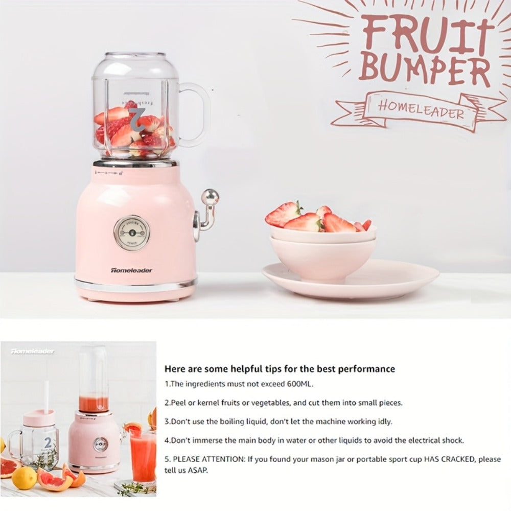 Personal Blender for Smoothies & Shakes - 20.3 oz Tritan BPA-Free Travel Cup with Lid, Portable Single Serve Smoothie Blender, Compact Countertop Blender for Gym, Office & On-the-Go, Cyan