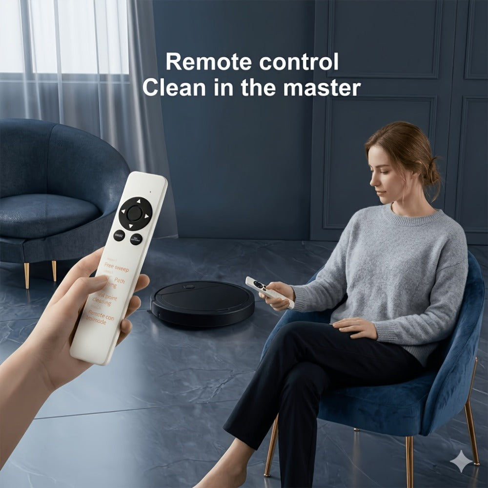 2000Pa Robot Vacuum Cleaner 150-Min Battery ¨C Multifunctional Auto Floor Cleaner for Pet Hair, Dust & Paper Debris, Smart Robotic Vacuum for Hardwood, Tile & Carpet, Black & White
