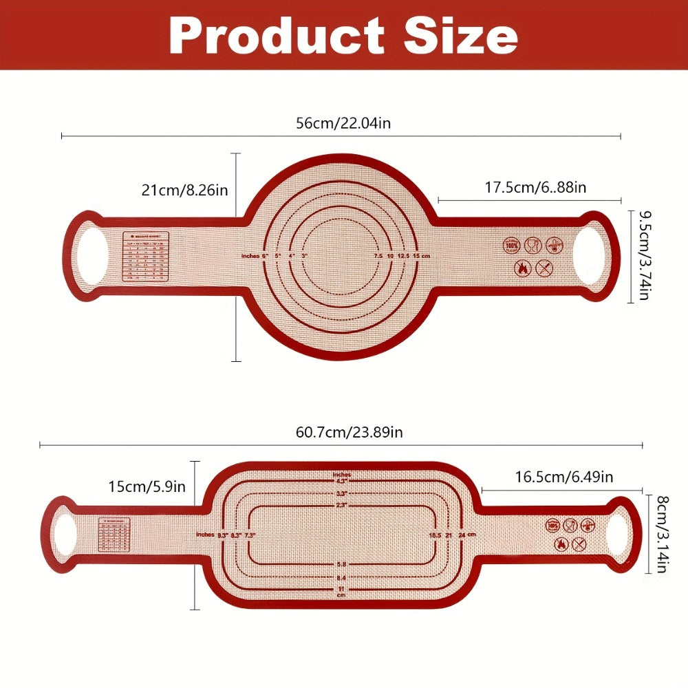 Silicone Bread Sling for Dutch Oven, 4pcs Reusable Baking Mat with Long Handles for Sourdough Bread, Nonstick Dough Transfer Liner, Loaf Pan Lifter for Proofing and Baking