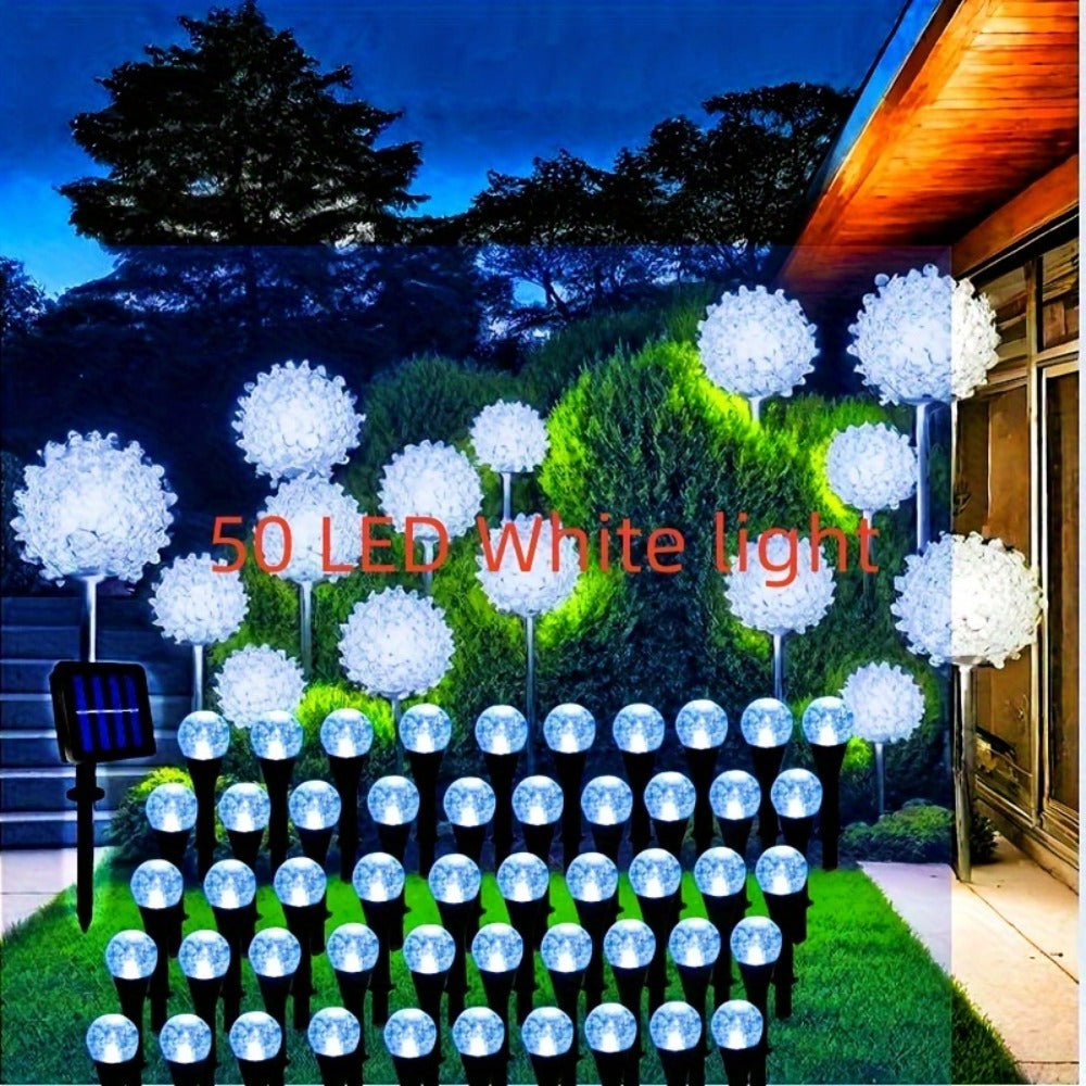 Solar LED Garden Path Lights 30pcs Bubble Shape | Auto On at Night | Waterproof Outdoor Stake Lights | Colorful & Warm White | Lawn Landscape Lights for Garden Patio Wedding Party Festival