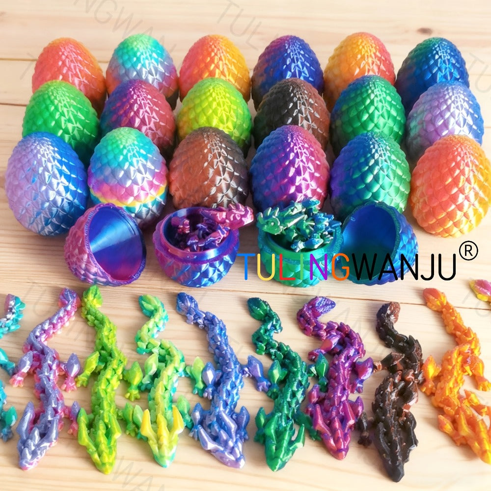 Dragon Egg Decorative Sculpture Set 40-Piece ¨C 20 Mini Dragons & 20 Dragon Eggs Figurines, 4.92¡± Dragons & 2.2¡± Eggs, Fantasy Home Decor for Office, Living Room, Holiday Party & Collectors Gift