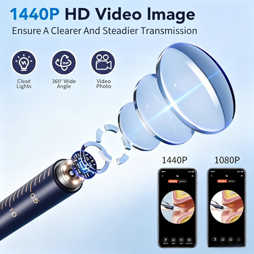 Earwax Removal Tool Set with Light & Camera ¨C Rechargeable Ear Cleaning Kit for iOS & Android, Ear Wax Remover with Otoscope