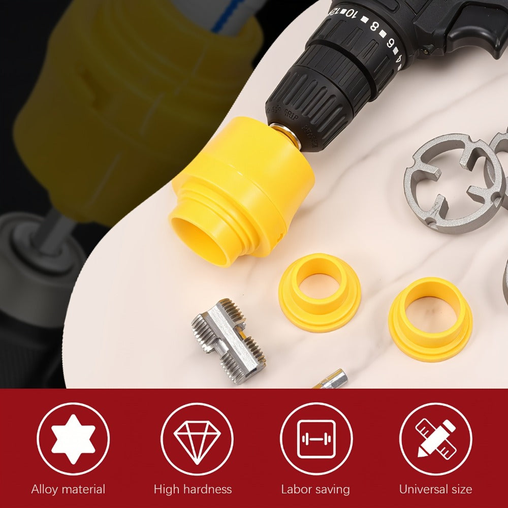 Pipe Threading Set 9 & 13-Piece ¨C Power Drill Water Pipe Thread Dies for 1/2¡±, 3/4¡± & 1¡± Inside & Outside Threading, Professional Plumbing Pipe Threader Tool Kit