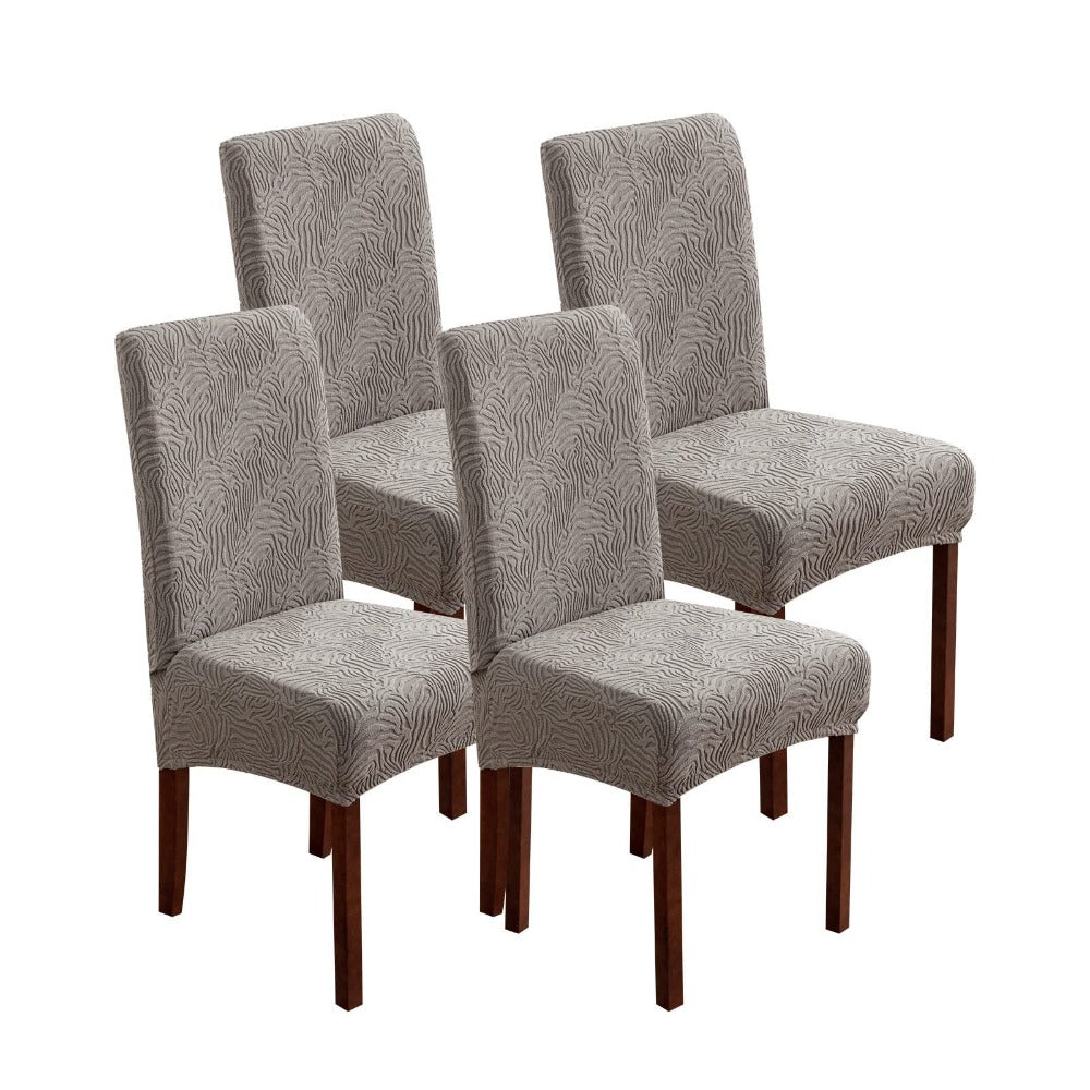 Dining Chair Covers Stretch Jacquard Slipcovers Removable Washable Chair Protector for Kitchen Hotel Restaurant Set of 4 or 6