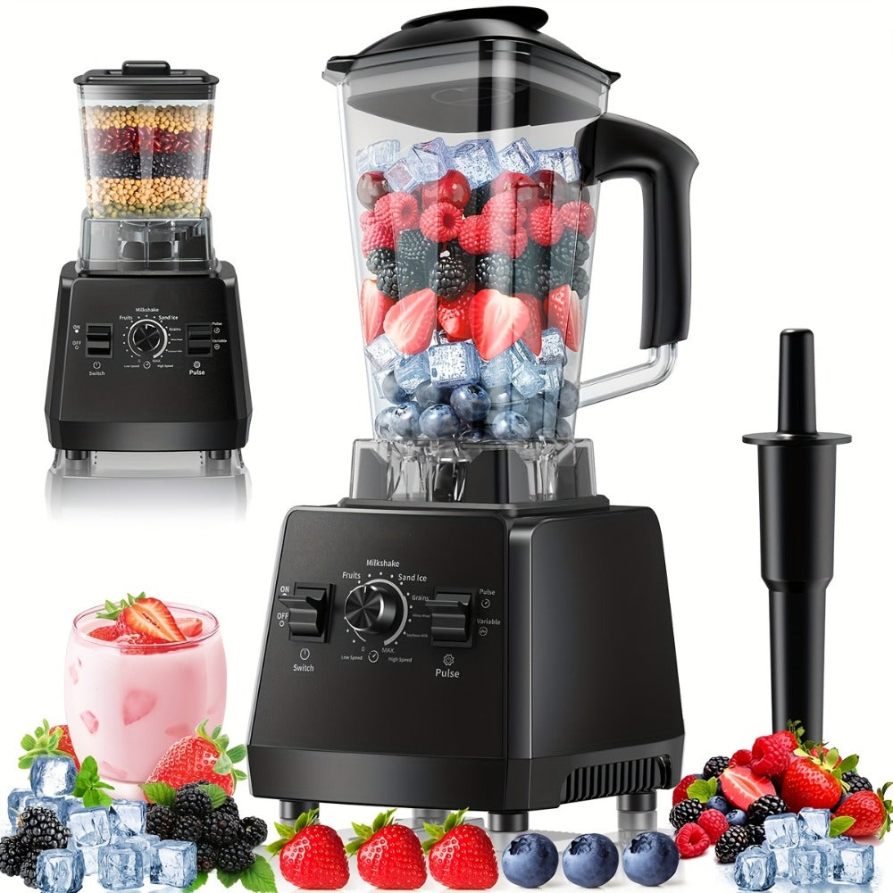 Professional Blender for Kitchen 68oz 25000RPM 2400W - Countertop Smoothie Blender with 2 Containers Stainless Steel Blade Variable Speed Pulse for Ice Frozen Fruit Juice Shakes 7 Colors