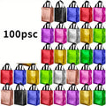 Gift Bags Bulk 100pcs Medium 10.2x12.6x3.9 Inch with Handles - 10 Colors Reusable Paper Gift Bags for Party Favors, Shopping, Birthday, Wedding, Holiday, Baby Shower & Retail Packaging