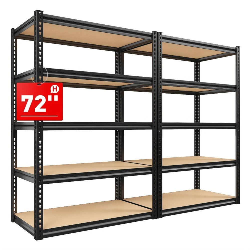 Heavy Duty Metal Garage Shelving Unit 72¡±H - Adjustable Steel Storage Shelf Rack for Garage, Basement & Warehouse