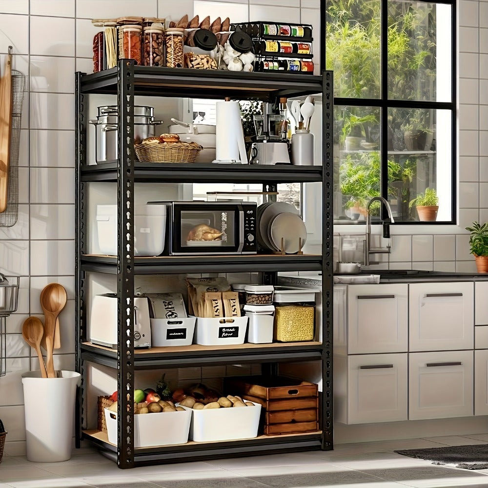 5-Tier Garage Shelving Unit 2000 lbs Capacity Heavy Duty Adjustable Storage Shelves 72¡±/60¡±H x 35.5¡±W x 16¡±D for Garage, Closet & Pantry Organization ¨C Steel Rack Easy Assembly, Includes Gloves & Hammer