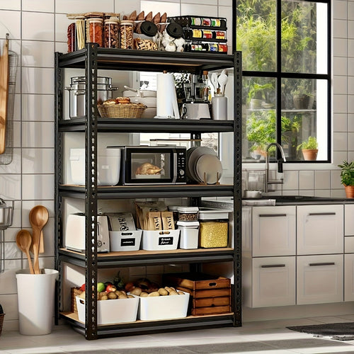 5-Tier Garage Shelving Unit 2000 lbs Capacity Heavy Duty Adjustable Storage Shelves 72¡±/60¡±H x 35.5¡±W x 16¡±D for Garage, Closet & Pantry Organization ¨C Steel Rack Easy Assembly, Includes Gloves & Hammer