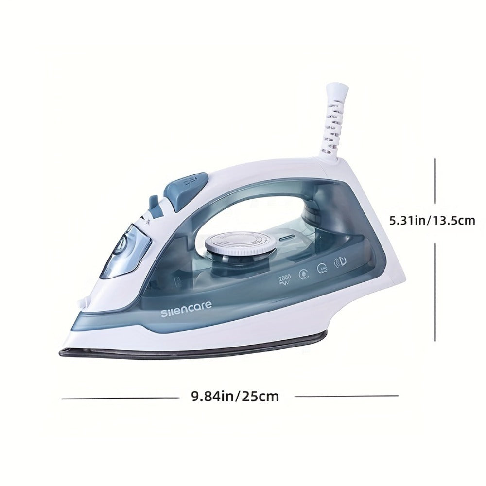 Clothes Steamer Non-Stick Soleplate Adjustable Thermostat Overheat Safety Protection 120V Portable Travel Steam Iron for Garment Wrinkle Removal Home Office Purple Grey