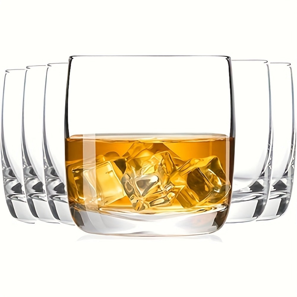 Whiskey Glasses Set of 6 ¨C Premium Crystal Bourbon Rocks Glasses 10.5oz, Clear Drinking Glasses for Scotch Cocktail Whisky Juice, Dishwasher Safe Glassware, Father's Day Gift for Men Dad