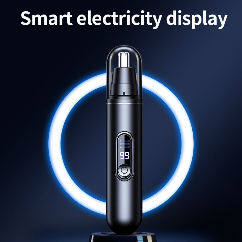 Electric Nose Trimmer with LED Display ¨C USB Rechargeable Painless Facial Hair Removal Device for Men & Women, Nose Ear & Eyebrow Trimmer, Upgraded Grooming Tool, Ideal Gift