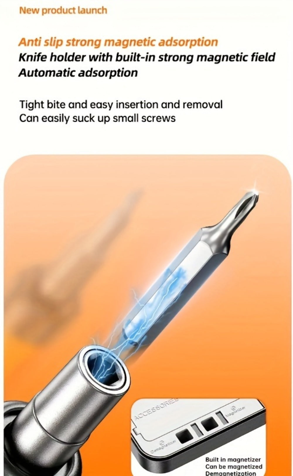 Electric Screwdriver Set 48-in-1, Cordless USB Rechargeable Precision Repair Kit with 38 Magnetic Bits for Phone, Laptop, Camera, Watch
