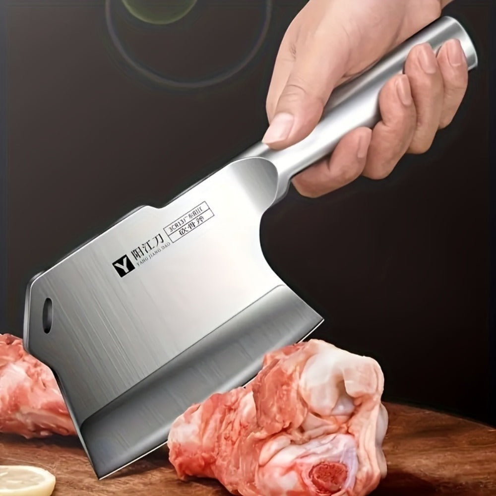 Bone Cutting Cleaver Knife Stainless Steel Heavy-Duty Butcher Meat Cleaver Thickened Blade for Kitchen Restaurant Chopping Bones Meat Fish Chef Knife Gift for Men