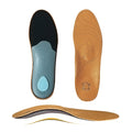 Leather Arch Support Insoles for Men & Women ¨C Cushioned Latex Orthotic Shoe Inserts with Nylon Support for All-Day Comfort and Pain Relief