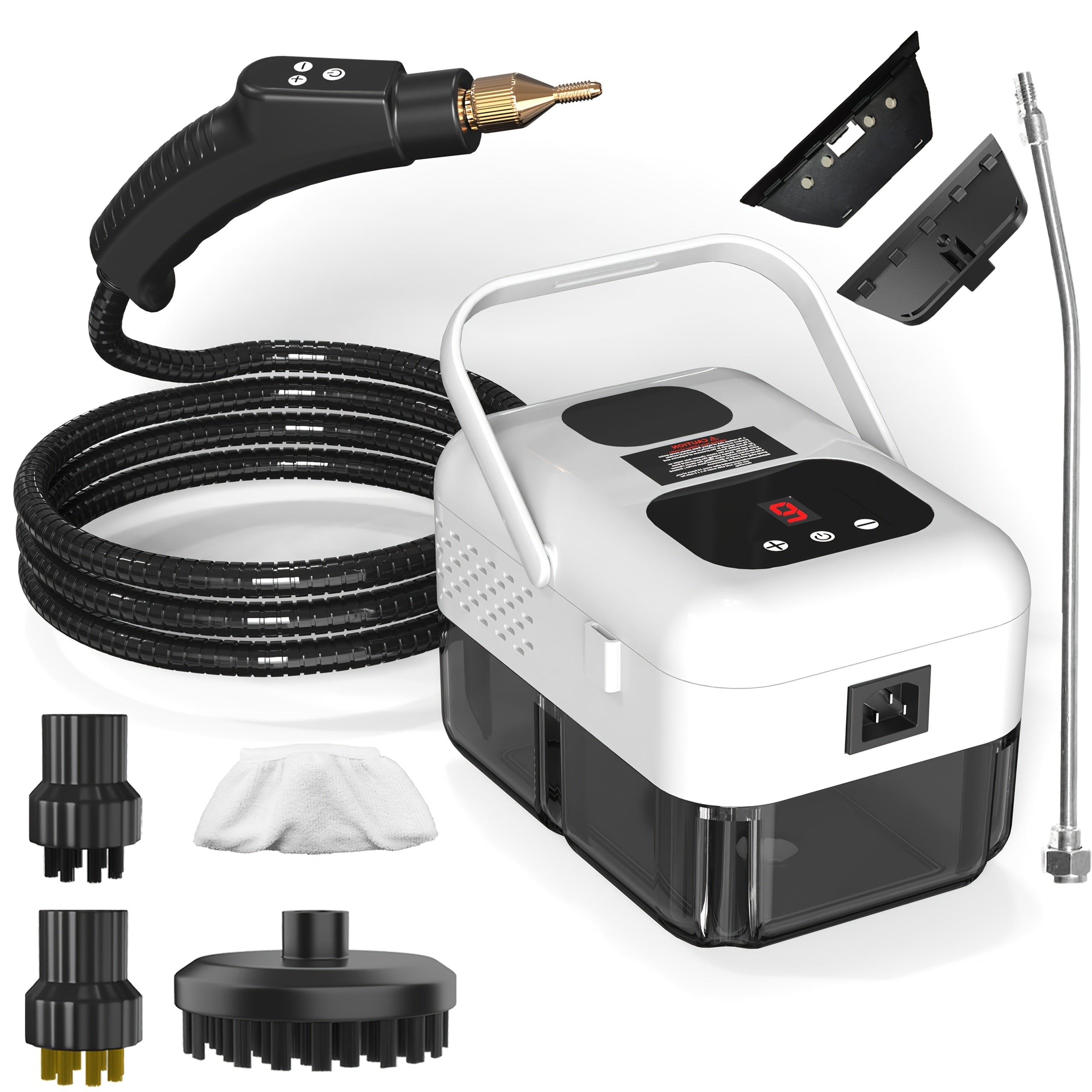 Steam Cleaner Handheld High Pressure Portable | Chemical-Free Deep Clean for Kitchen Grease Range Hood Sofa Tile Grout Car AC Washing Machine | Multi-Surface Steam Cleaning Machine | Standard & 2500W