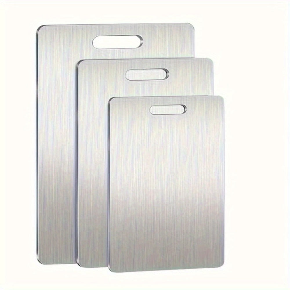 Stainless Steel Cutting Board Set of 3 ¨C Durable BPA-Free Kitchen Cutting Boards, Rust-Resistant & Easy to Clean, Space-Saving Nested Design for Meat, Vegetables & Food Prep