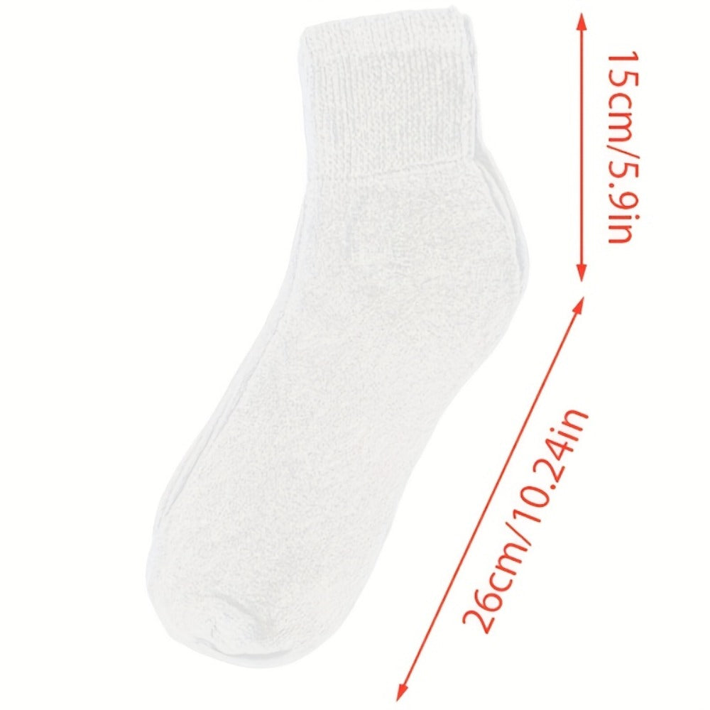 Diabetic Socks 12 Pairs Non Binding Low Cut Cushioned Seamless Loose Fit Ankle Socks for Men Women Edema Neuropathy Wide Toe Box White Black Brown Grey Khaki Navy