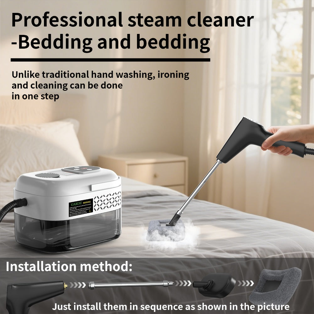 Handheld Steam Cleaner High Pressure High Temperature LCD Multi-Speed for Kitchen Grease Sofa Tile Grout Carpet Home Cleaning