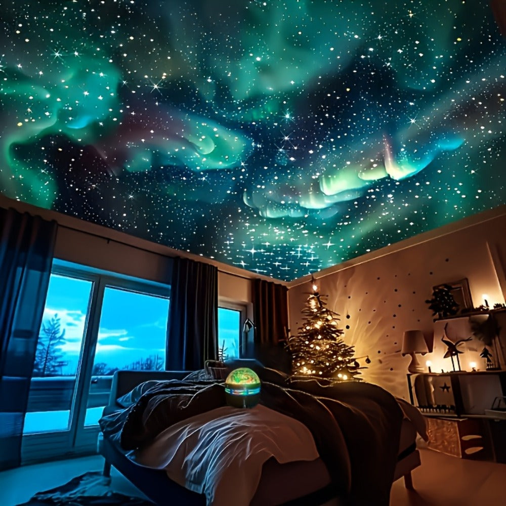 Aurora Borealis Star Projector with Remote ¨C 7 Lighting Effects Galaxy LED Night Light for Bedroom, Camping, Wedding, Party, Halloween & Christmas Decoration