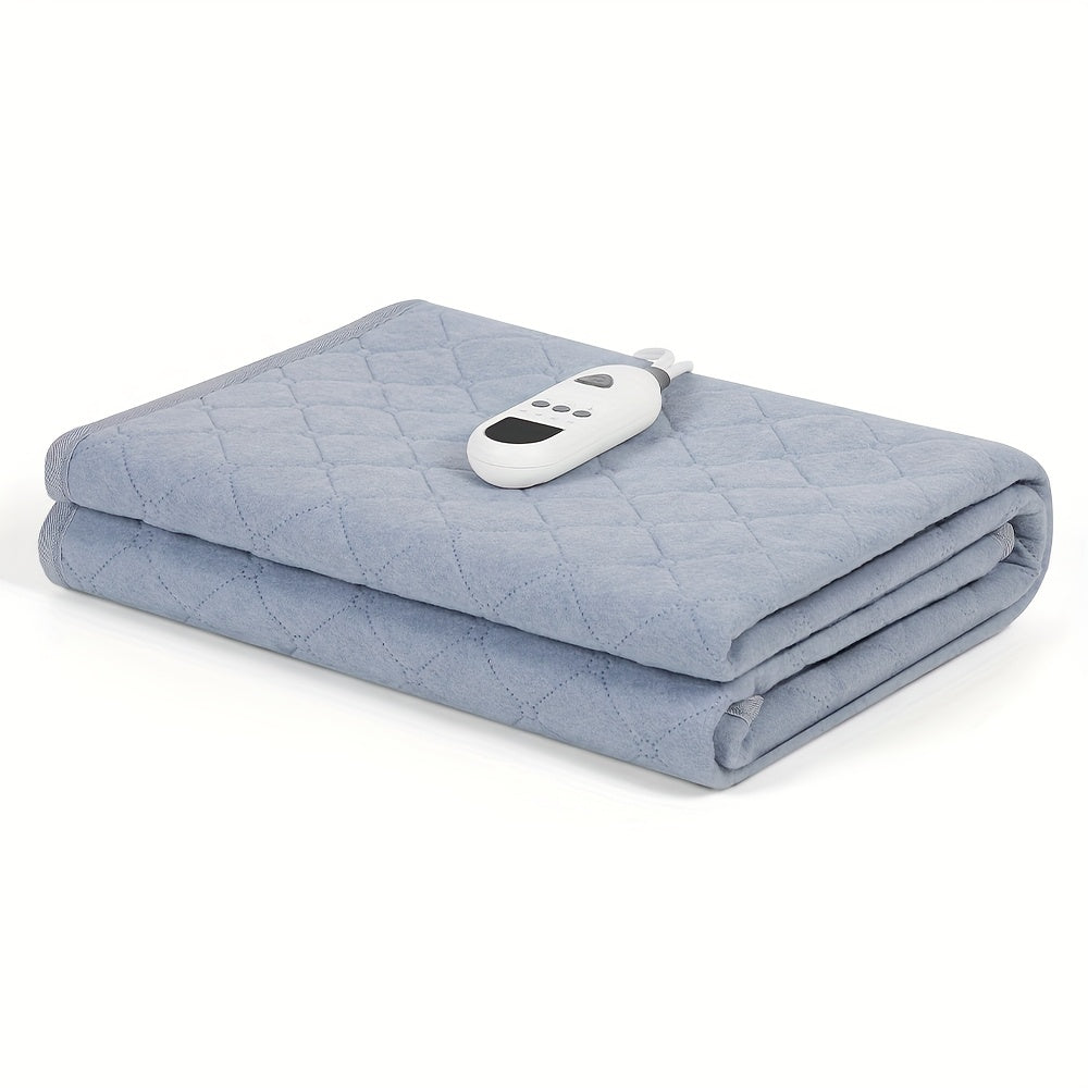 Extra Large Electric Heating Pad 63¡±x31.5¡± with Remote Control - 9 Adjustable Heat Levels, 4 Timer Settings, Quick Heating, Machine Washable, for Bed Massage Table Camping Sleeping Bag, Gray & Brown